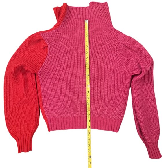 PINK MARTINI - Two-Toned Knit Sweater - Red/Pink - XXS - Picture 6 of 8